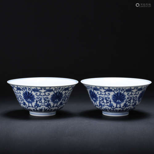CHINESE BLUE AND WHITE PORCELAIN BOWLS