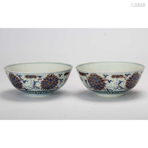 CHINESE BLUE AND WHITE PORCELAIN BOWLS