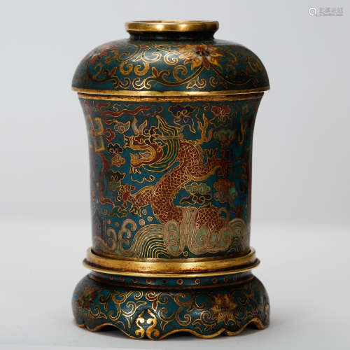 CHINESE CLOISONNE ENAMEL WATER COUPE