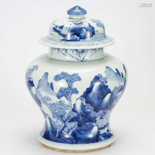 CHINESE BLUE AND WHITE GINGER JAR