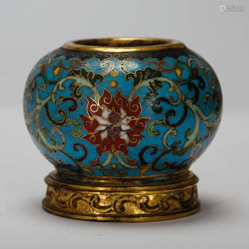 CHINESE CLOISONNE ENAMEL WATER COUPE