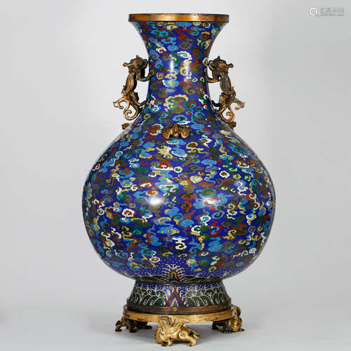 CHINESE LARGE CLOISONNE VASE