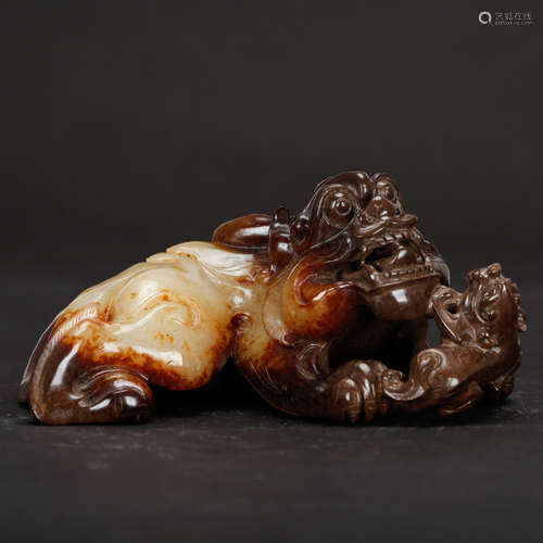 CHINESE JADE CARVED FOOLION