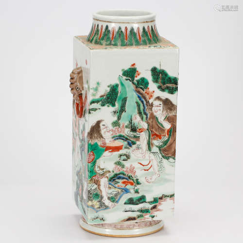 CHINESE WUCAI CONG STYLE VASE