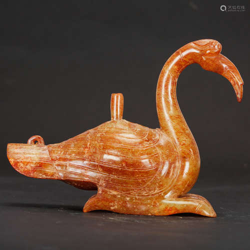 CHINESE ARCHAIC JADE BIRD