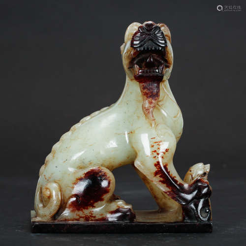 CHINESE ARCHAIC JADE BEAST