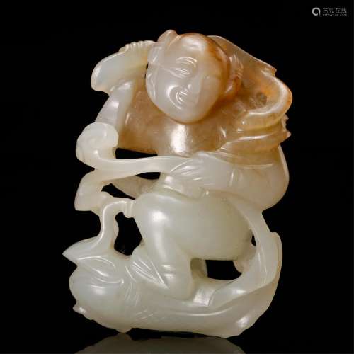 CHINESE JADE CARVED BOY