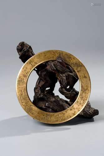 CHINESE BATONG BRONZE SCHOLAR WEIGHT