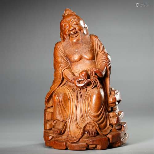 CHINESE HARDWOOD CARVED FIGURINE