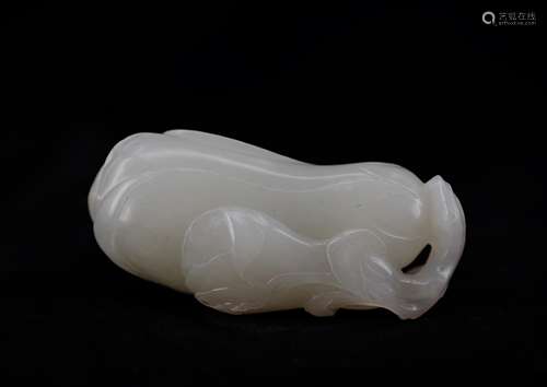 CHINESE WHITE JADE GOURD PENDANT