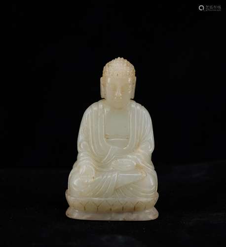 CHINESE JADE FIGURE OF BUDDHA