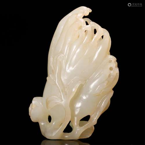 CHINESE WHITE JADE CARVED FINGER CITRON