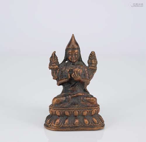 CHINESE BRONZE FIGURE OF TSONGKHAPA