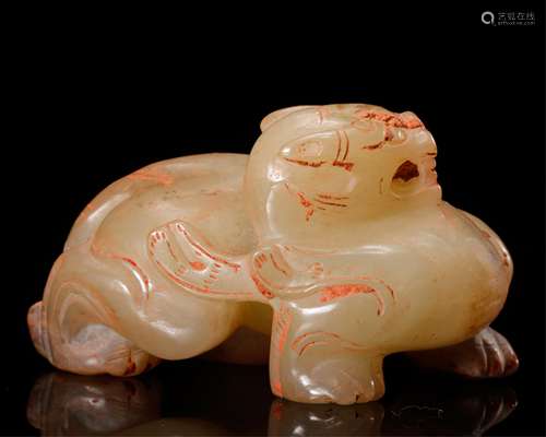 CHINESE ARCHAIC JADE BEAST