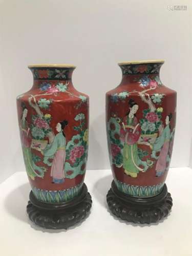 A Fabulous Pair of 19th Century Qing Dynasty Porcelain