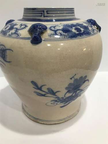 18th Century Large Chinese Qing Dynasty Blue and White