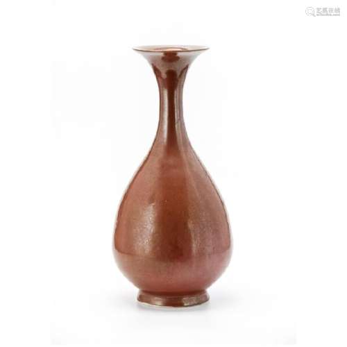 Song Dynasty Persimmon Ting Pear-Shaped Vase