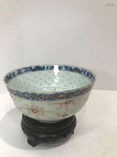 Chinese Qing Dynasty Blue and White Porcelain Bowl