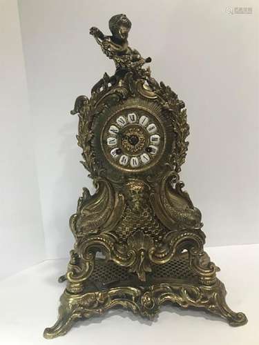 18th Century Bronze Gold Plated FHS Clock