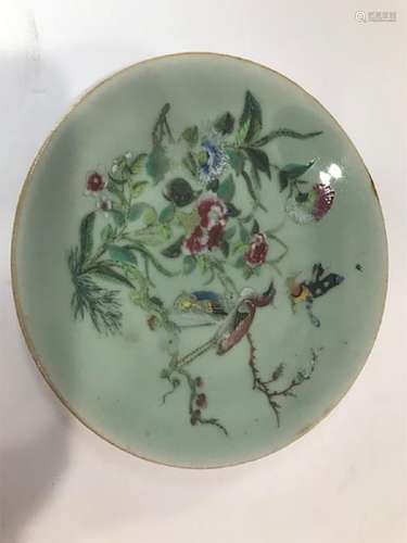 19th Century Chinese Famille Rose Porcelain Plate