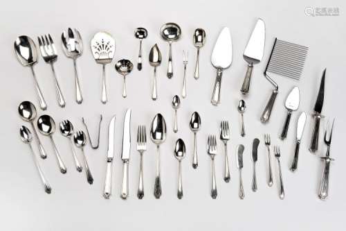 An American silver collection of flatware