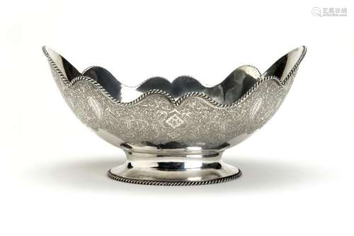 A Persian Silver basket