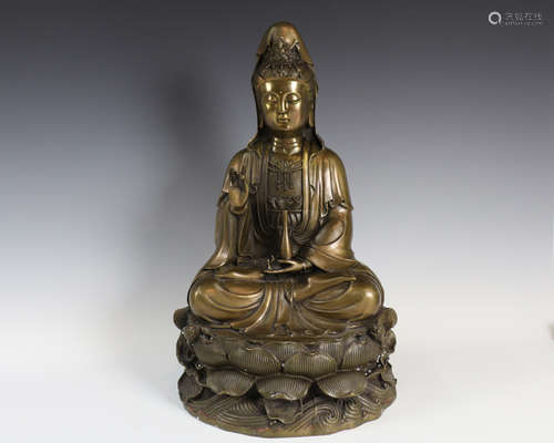 BRONZE GUANYIN FIGURE