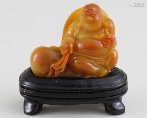 SOAPSTONE CARVING WITH BUDDHA
