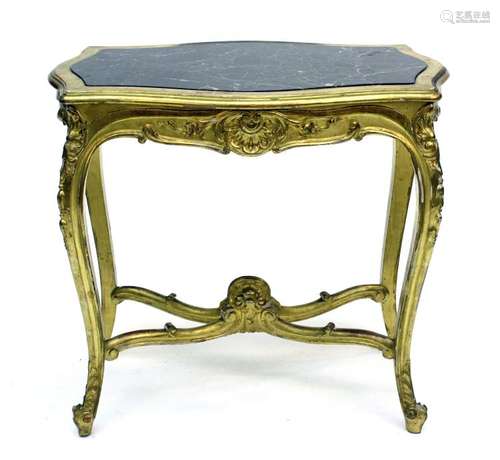 A gilt wooden Louis XV style table