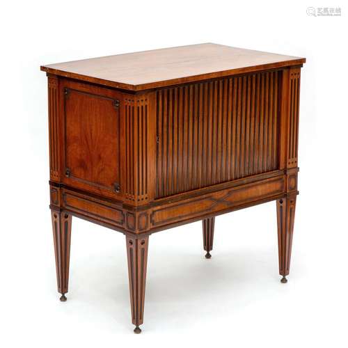 A mahogany nightstand