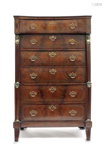 A mahogany chiffonier