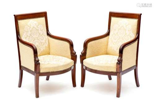 Two Empire style armchairs