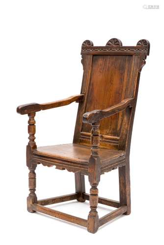 A wainscot armchair