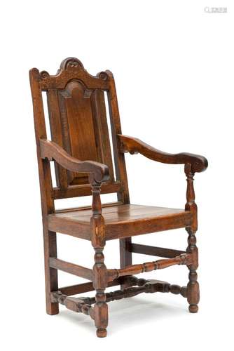 An English oak armchair