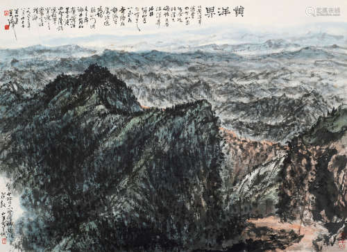 关山月（1912～2000） 黄洋界 镜框 设色纸本