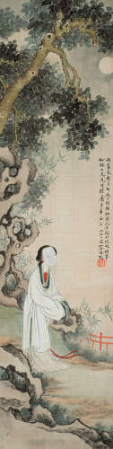 容祖椿（1872～1942） 仕女图 立轴 设色绢本
