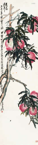 吴昌硕（1844～1927） 1914年作 美意延年 立轴 设色纸本