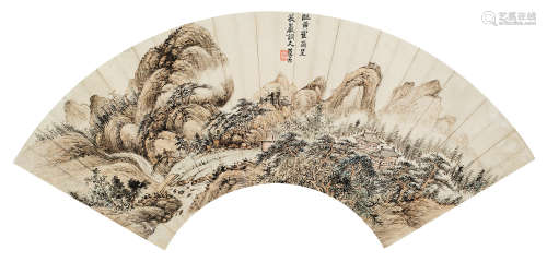 黄鼎（1660～1730） 山水 镜框 设色纸本