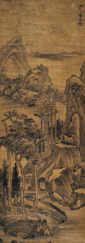 张瑞图（1576～1644） 山水 立轴 水墨绢本