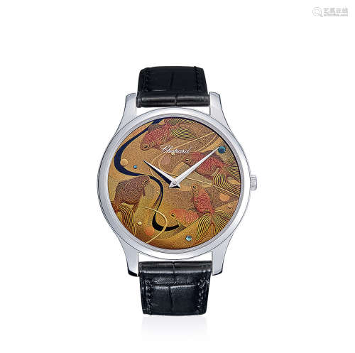 萧邦18K白金LUC优雅系列莳绘『金鱼』腕表