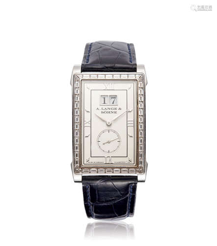 朗格卡巴莱系列18K白金镶钻腕表