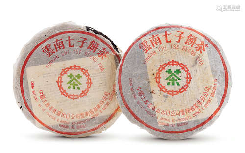 80年代 薄纸8582七子饼茶