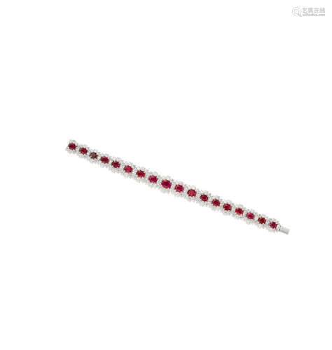 A Ruby and Diamond Bracelet