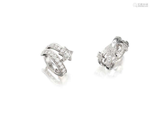 (2) A Pair of Diamond 'Comète' Rings, by Chanel