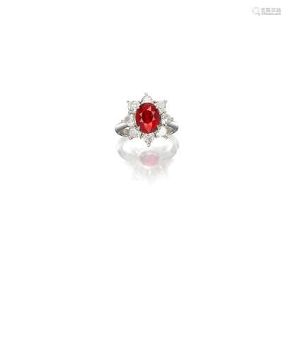 A Ruby and Diamond Ring