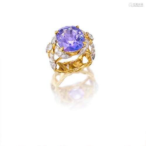 A Sapphire and Diamond Ring,  By Schlumberger for Tiffany & Co.