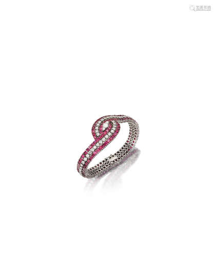 A Ruby and Diamond Bracelet