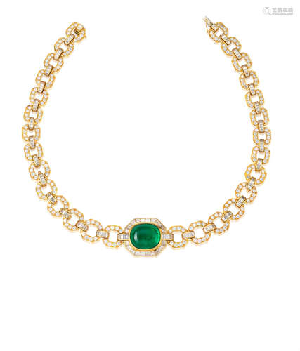 An Emerald and Diamond Necklace/Bracelet, by Harry Winston