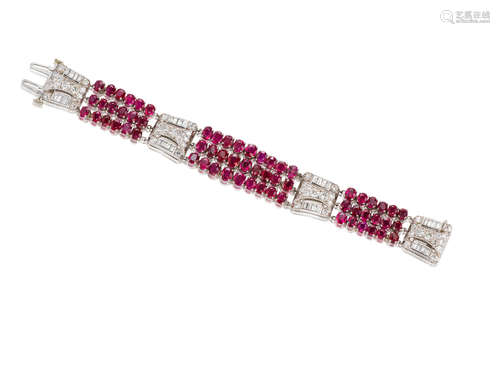 A Ruby and Diamond Bracelet