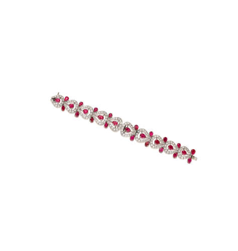 A Ruby and Diamond Bracelet